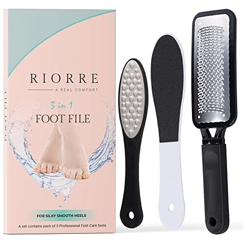 Professional Foot Files for Hard Skin Premium 3 in 1 Pedicure Foot