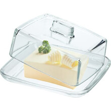 KADAX Butterdose, Butterdose aus Glas mit Deckel, Butterbehältergriff