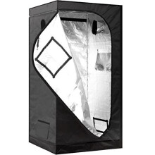 iPower 36"x36"x72" 3x3x6 Mylar Hydroponic Water-Resistant Grow Tent with Observation Window and Removable Floor Tray, Tool Bag for Indoor Plan