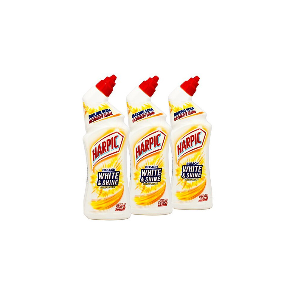Harpic Bleach White & Shine Citrus Fresh Toilet Cleaner 750ml