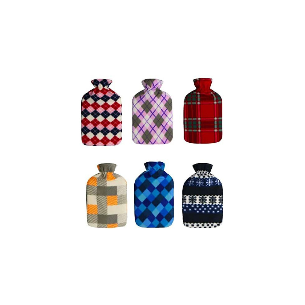 Arma Ram Online Large 2L Hot Water Bottle With Soft Fleece Cover, Multi,36