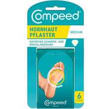 Compeed Callus Plasters, 6 Hydrocolloid Plasters, Foot Treatment, Fast Natural Callus Removal, Dimensions: 4.4 cm x4.5 cm