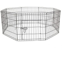 AVC Designs Pet Dog Pen Puppy Cat Rabbit Foldable Playpen Indoor/Outdoor Enclosure Run Cage (Medium: Height 76cm)