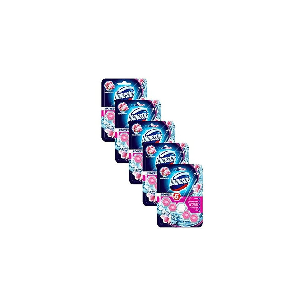 Domestos Power 5. Pink Magnolia. Toilet Block. Pack of 5