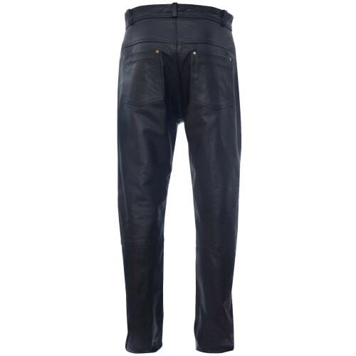 (42) Mens Blck Leather Biker Cowhide Motorcycle Trouser 2
