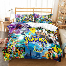(Style 14, Single) Pikachu Bedding Single Double King Duvet Cover NEW