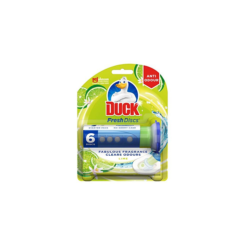 Duck Fresh Discs Lime Toilet Freshener, Pack of 6