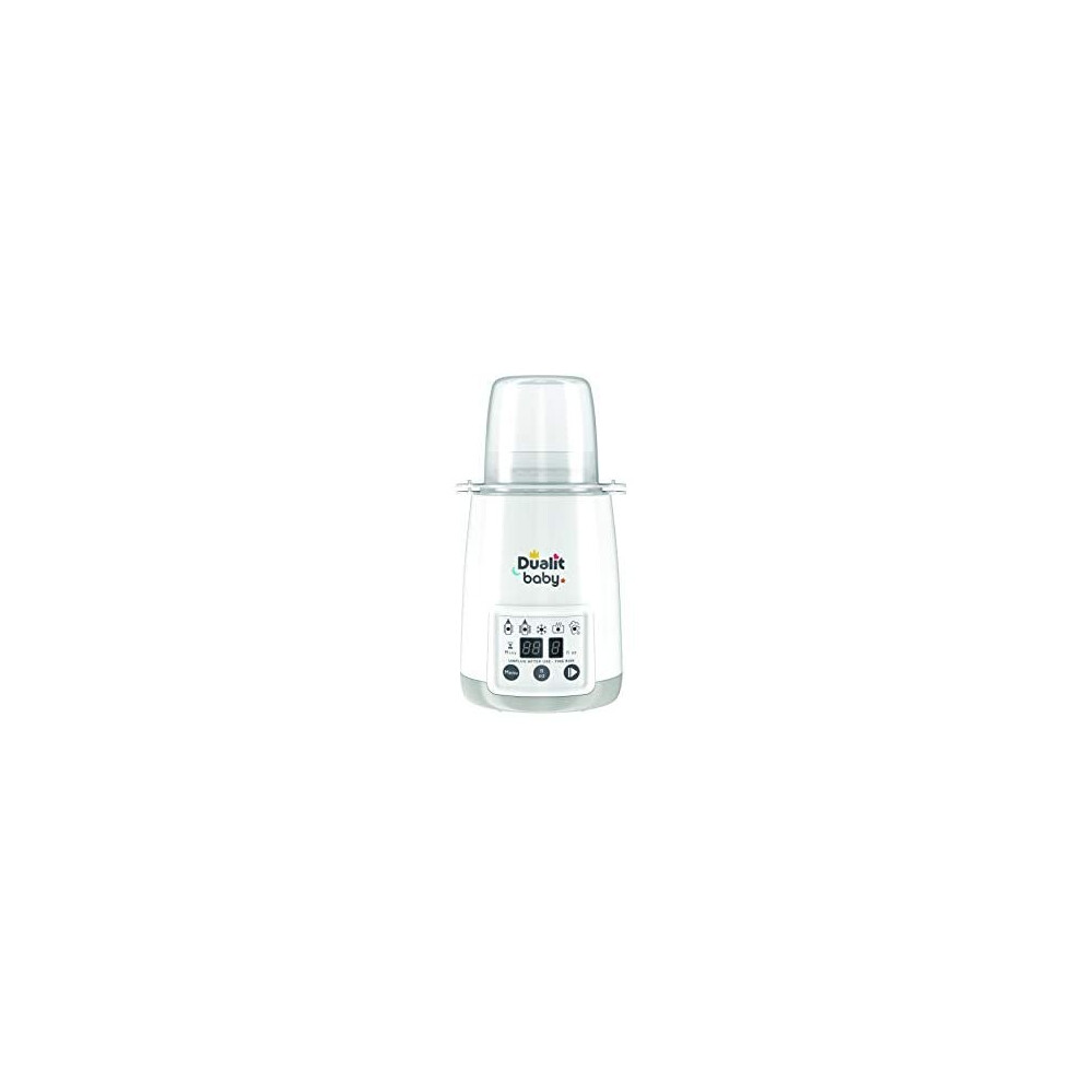 Dualit Single Baby Bottle Warmer & Steriliser | White And Grey | Bpa Free | Multi-Functional | High Temperature Steam Clean | Fast Warming Baby F