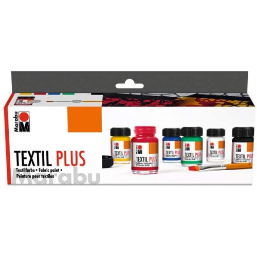 Marabu Textil Plus Fabric Paint Starter Set (6x15ml)