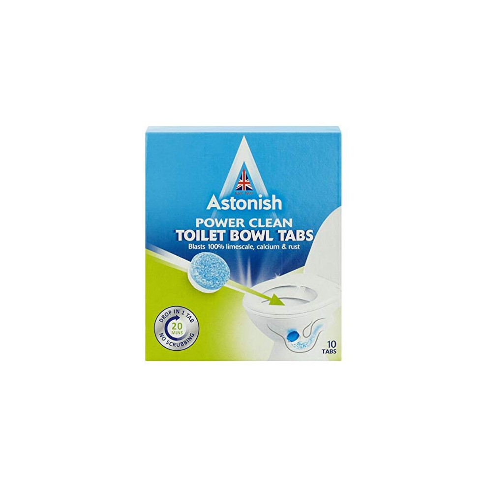 Astonish Power Clean Toilet Bowl 10 Tablets, Pack of 12 (120 Tablets)