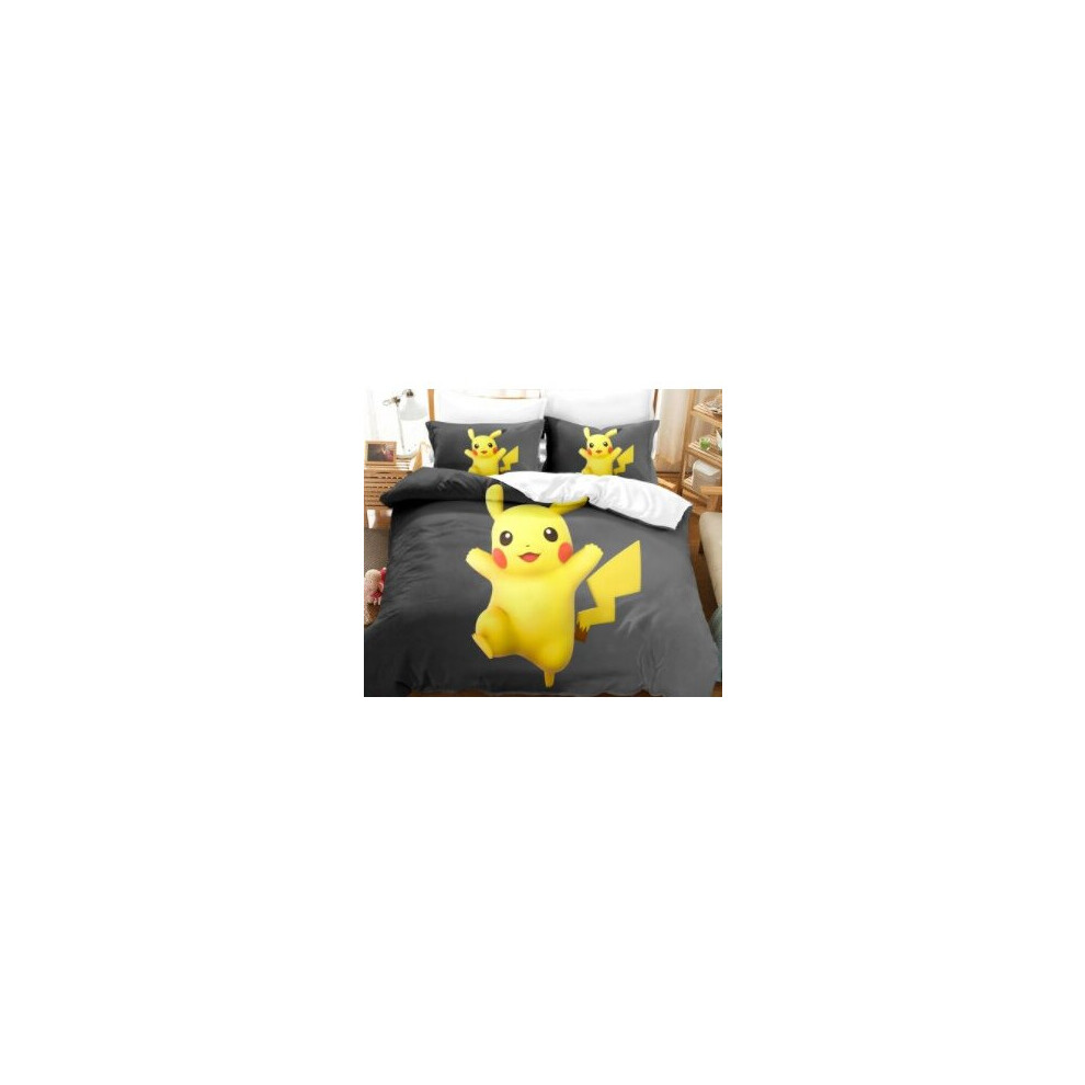 (Style 22, King) Pikachu Bedding Single Double King Duvet Cover NEW