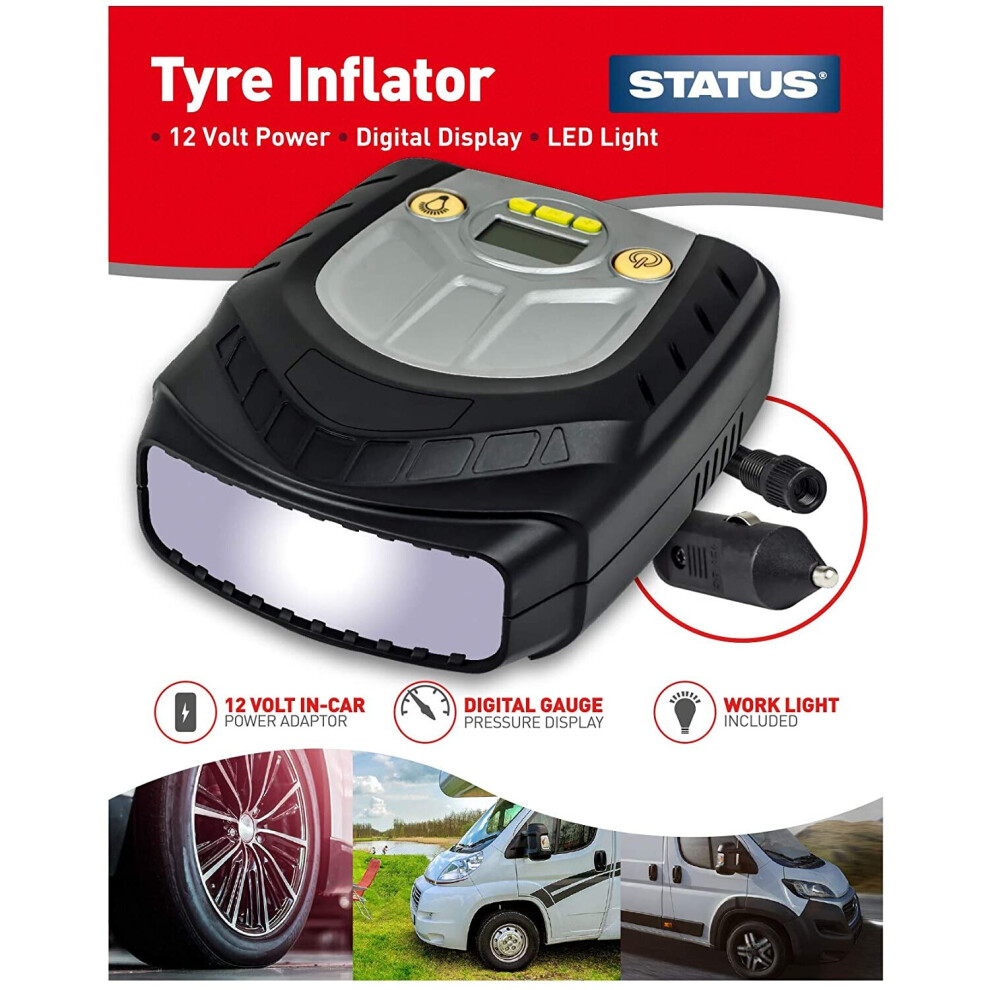 Status SDTI1PKB Digital Tyre Inflator - Black