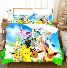 (Style 24, Double) Pikachu Bedding Single Double King Duvet Cover NEW