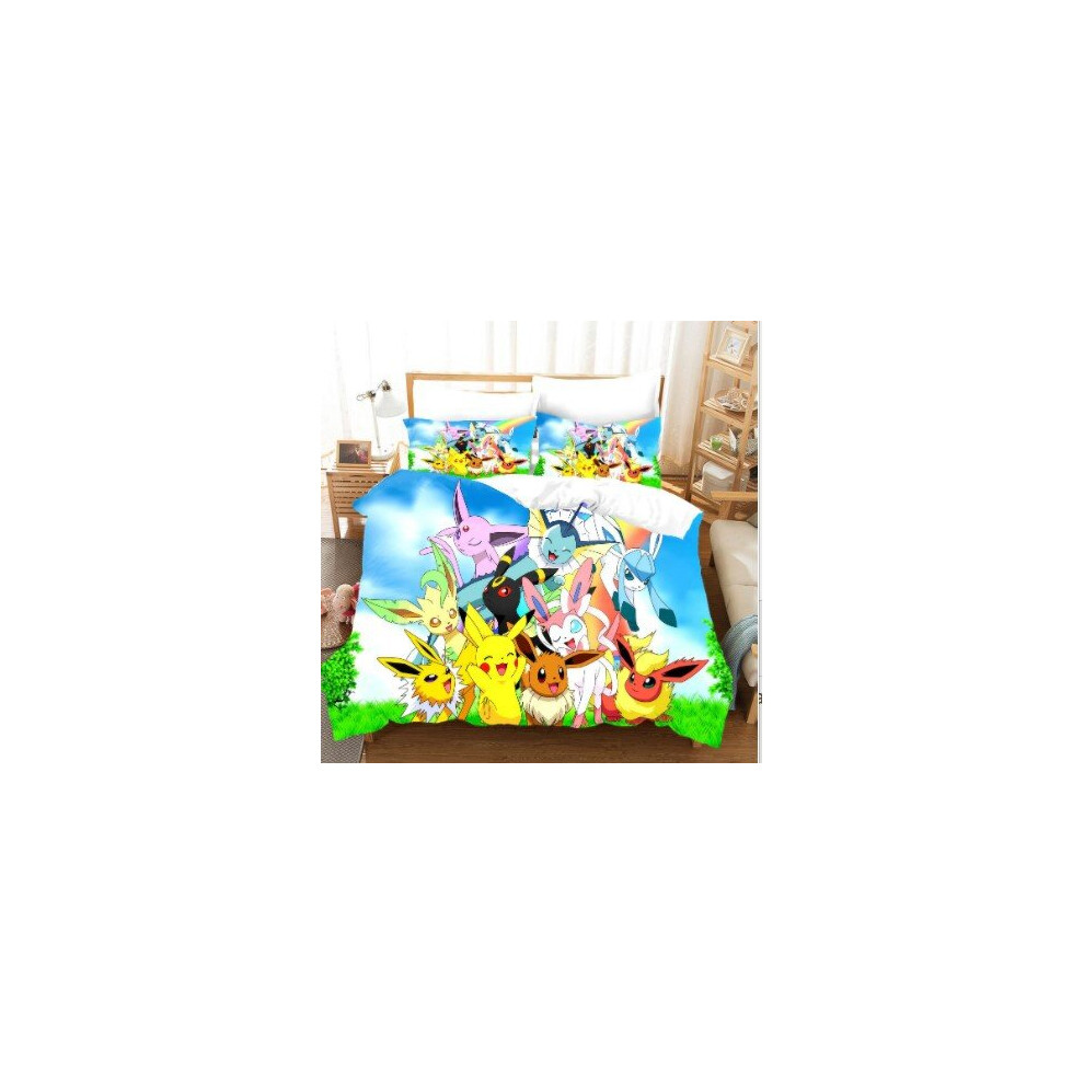 (Style 24, Double) Pikachu Bedding Single Double King Duvet Cover NEW