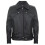 (XL) Mens Black Retro Cowhide Leather Harrington Jacket 1