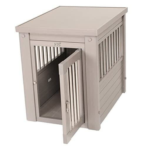 New Age Pet ecoFLEX Pet Crate/End Table, Small, Grey 1