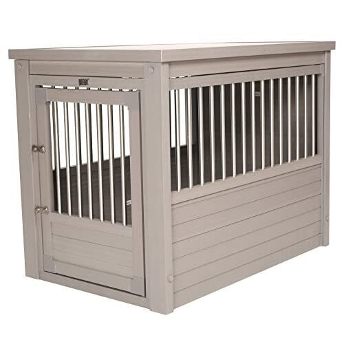 New Age Pet ecoFLEX Pet Crate/End Table, Small, Grey 2