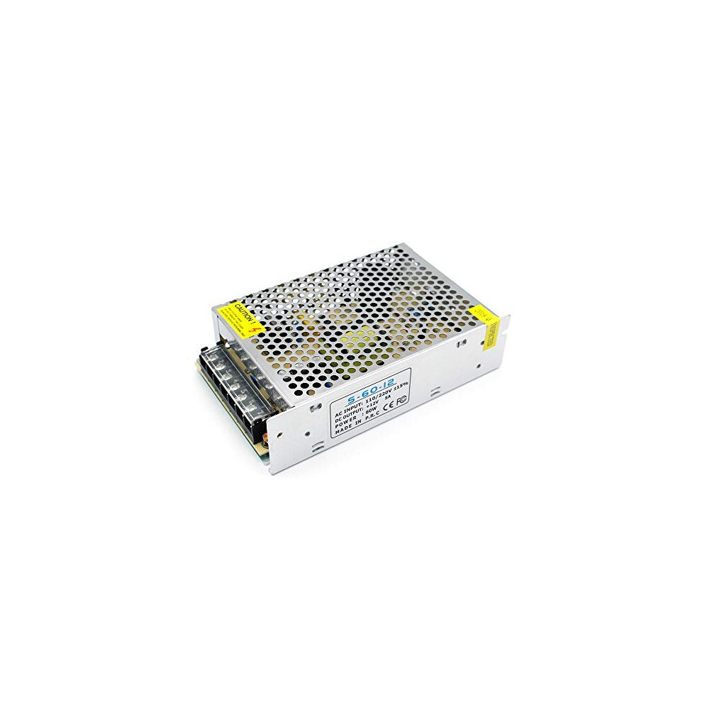 Inshareplus 12V 5A 60W, Dc Universal Regulated Switching Power Supply, 110/220V Ac To Dc 12 Volt Led Driver, Converter, Transformer For Led Strip 613965279741