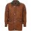 (5XL) Mens Tan Soft Suede Buff Overcoat Parka Jacket 1