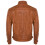 (XL) Mens Tan Leather Retro Racing Quilted Biker Jacket 3
