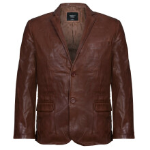 (2XL) Mens Leather Blazer SoftItalian Fitted Jacket Coat