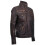 (5XL) Men's Brown Leather Biker Motorcycle Jacket 3