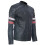 (S) Mens Racing Leather Striped Retro Biker Jacket 2