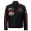 (M) Mens Black Retro Zipped Leather Racing BikerJacket 1
