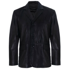 (XL) Mens Leather Blazer Italian Tailore Jacket Coat
