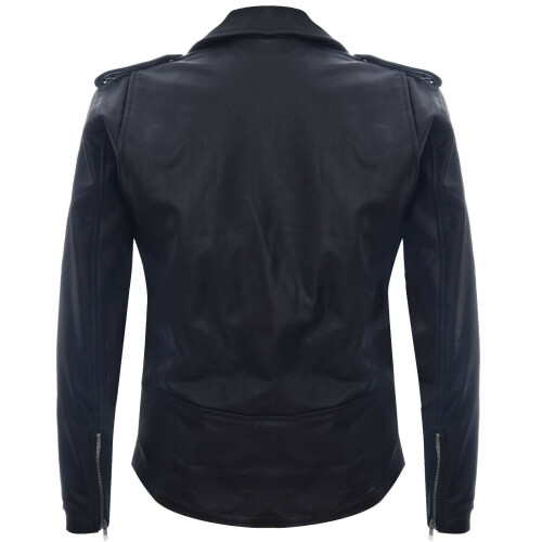 (XL) Mens Brando Rock Motorcycle Hide Biker Jacket 2