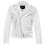(3XL) Mens White Brando Motorcycle  Hide Biker Jacket 1