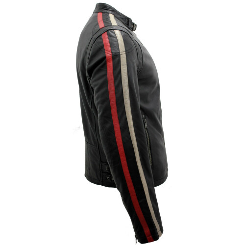 (XS) Men's Leather Biker Jacket Distressed Motorcycle 2