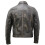 (XL) Mens Leather Bomber A2 Detachable Collar Jacket 4