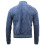 (M) Mens Ocean Blue Goat Suede Leather Bomber Jacket 4