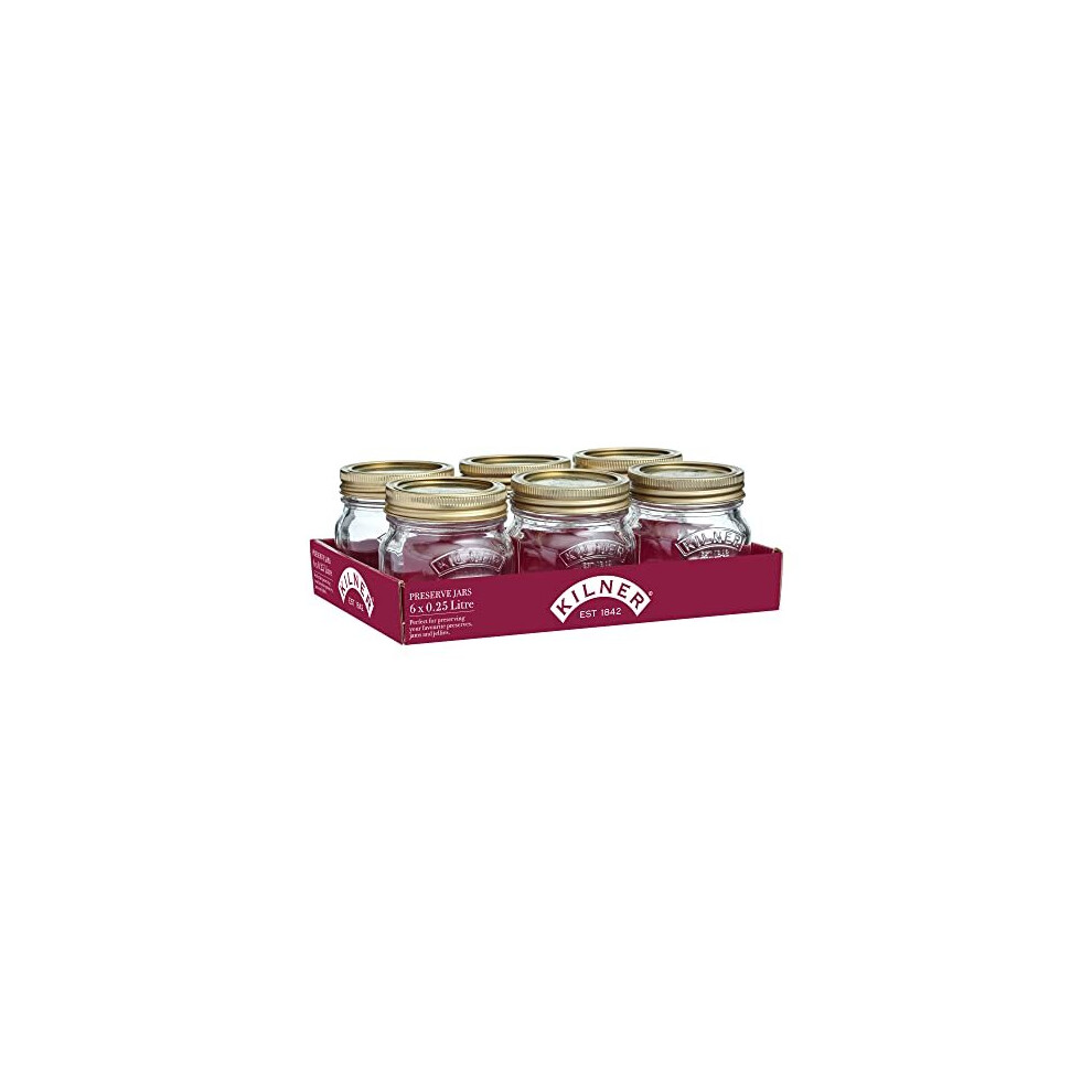 Kilner Tray of 6 0.25 Litre Preserve Jars