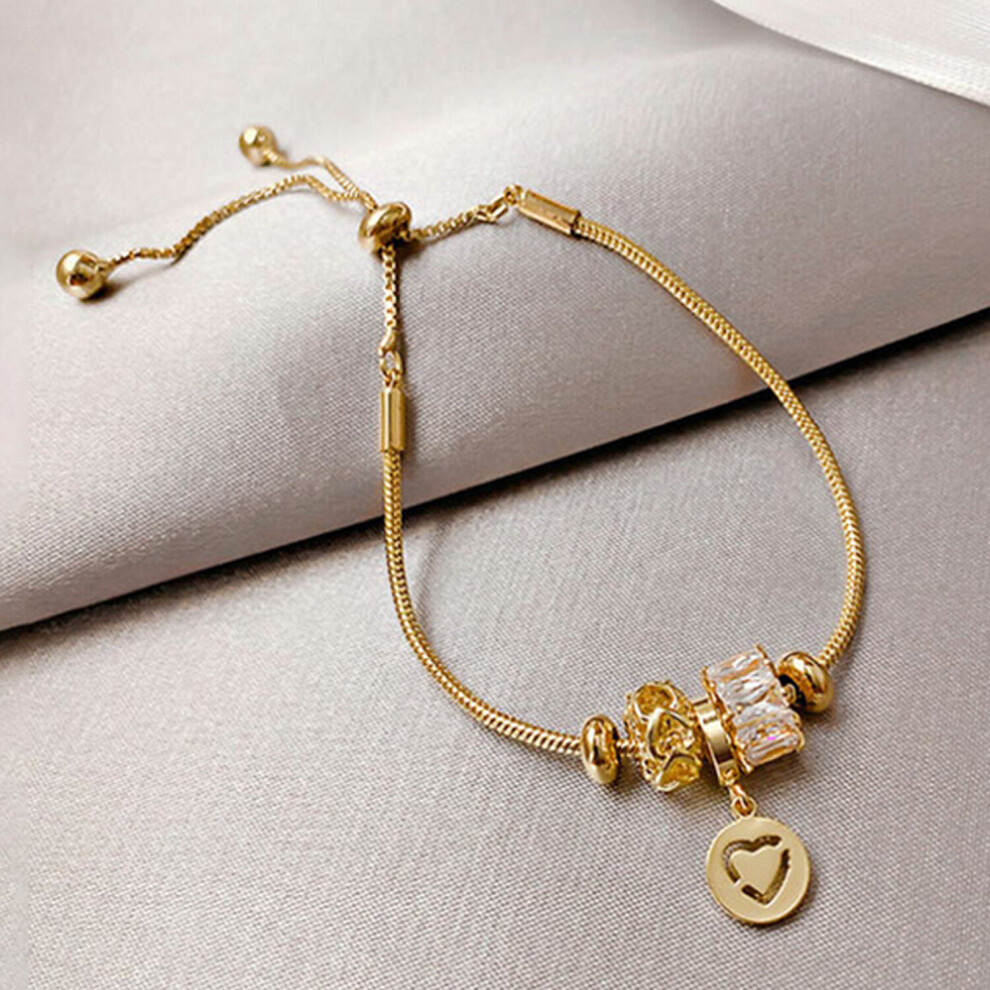 (Gold) Heart Charm Bracelet