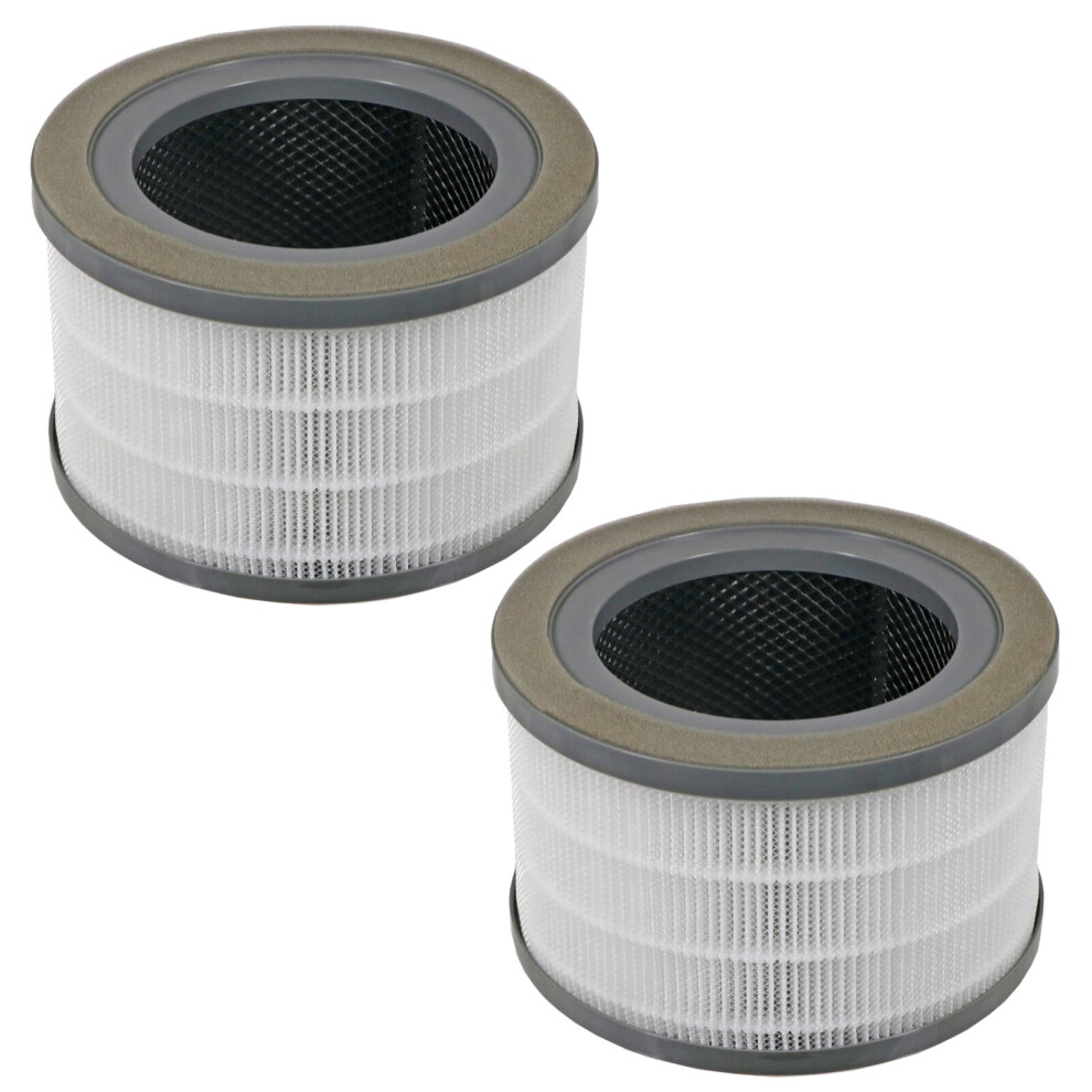 Spares2go Filter For Levoit Vista 200 Air Purifier Type 200-Rf Hepa 3-In-1 X 2 White/Grey