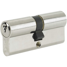 Yale B-ED3540-SNP Euro Double Cylinder, 3 Keys Supplied, Standard Security, Boxed, Suitable for All Door Types, Nickel Finish, 35:10:40 (85 mm)