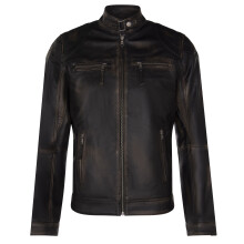 (5XL) Men's Black Casual Zipped Racing Biker Jacket