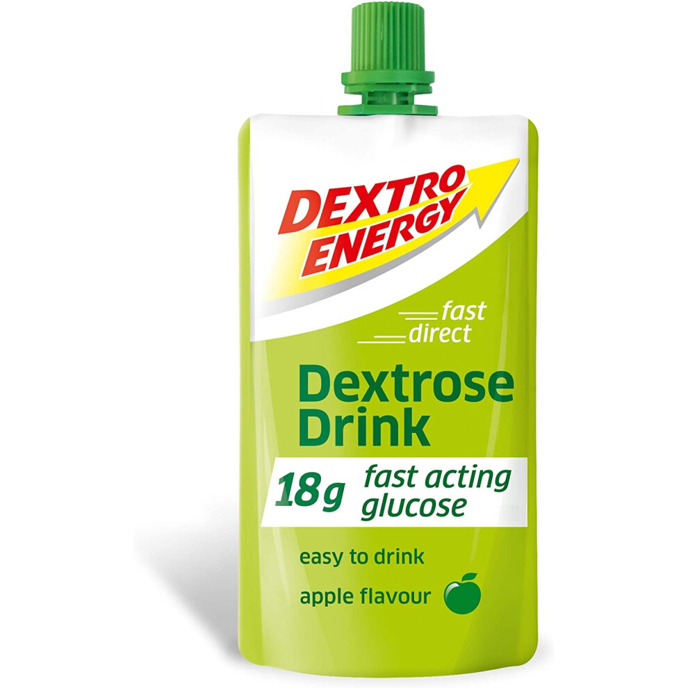 Dextro Energy Dextrose Drink, Apple, Liquid Glucose, Alternative to Glucose Tablets, Pack of 24