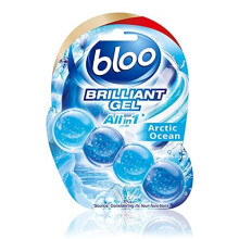 Bloo Brilliant Gel All in 1 Toilet Rim Block Cleaner, Arctic Ocean Fresh Scent, for All-Around Cleanliness, Long Lasting Freshness and Brilliant