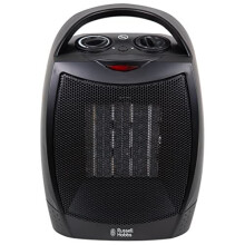 Russell Hobbs RHFH1006B Black 1.5kW Portable Upright Ceramic Fan Heater with 2 Heat Settings & Overheat Protection, 15m2 Room Size, 2 Year Guaran