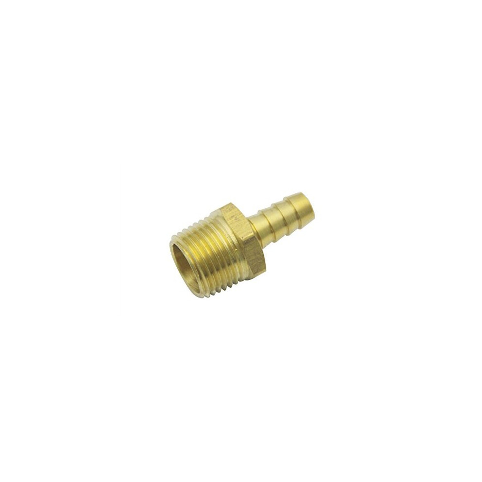 Ltwfitting Brass Barbed Fitting Coupler/Connector 1/2-Inch Male Bspt X 3/8-Inch(10Mm) Hose Barb Fuel Gas Water (Pack Of 5) 703546661857