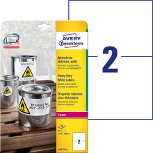 Avery Zweckform Etikett 210x148 mm Weather Proof WS 20Blatt 40St