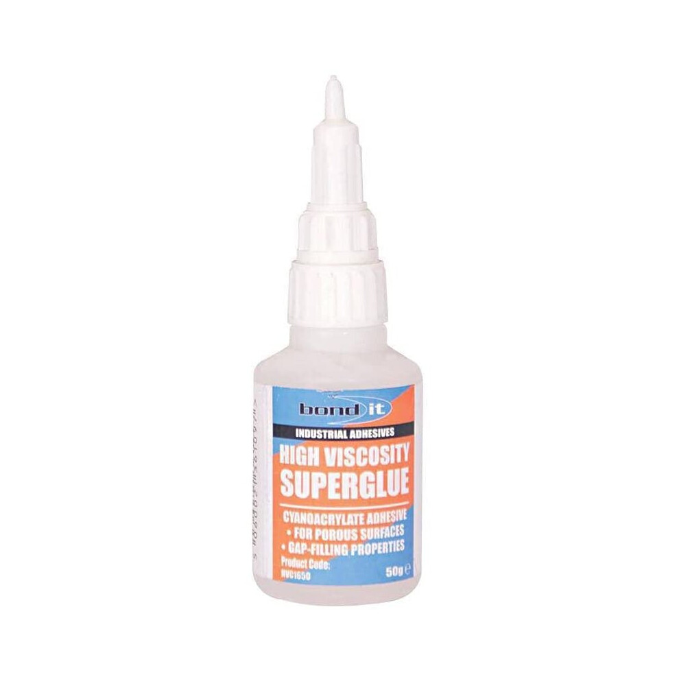 Bond-It High Viscosity Super Glue (20G) - A Premium Cyanaocrylate Adhesive Bonds Most Rubbers Plastics Including Pvcu Or Upvc Edge Trims, Architrave. 5060021361080