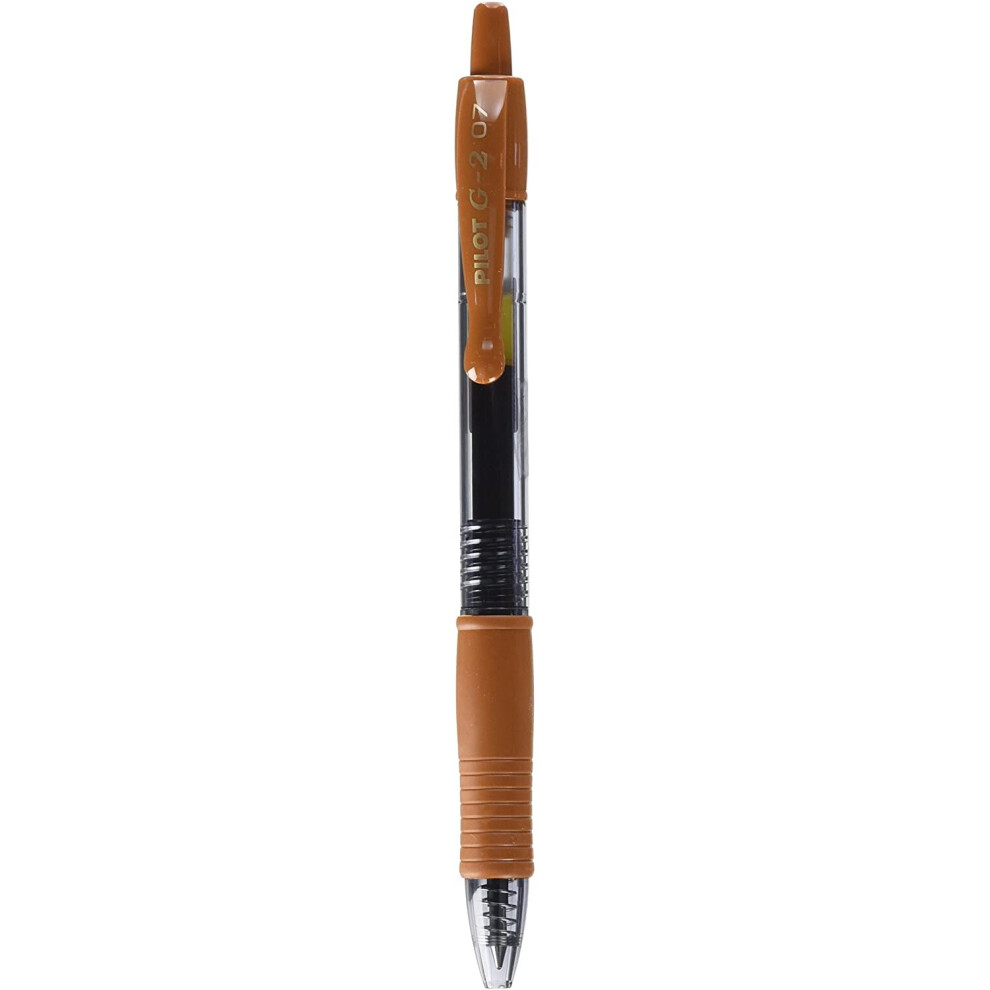 Pilot G207 Retractable Gel Rollerball 0.7 mm Tip (Box of 12) - Caramel