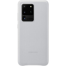 Samsung Original Galaxy S20 Ultra 5G Leather Cover/Mobile Phone Case Light Grey