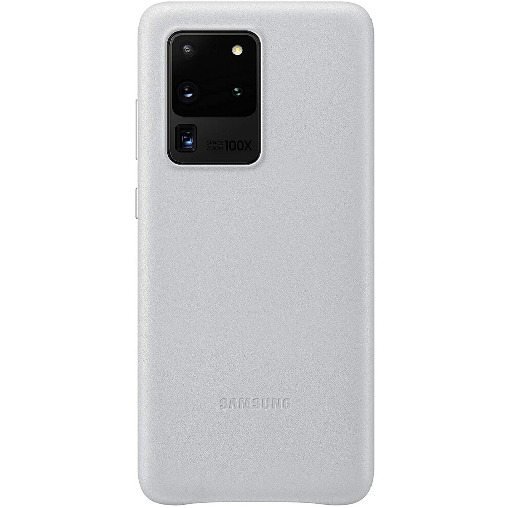 Samsung Original Galaxy S20 Ultra 5G Leather Cover/Mobile Phone Case - Light Grey