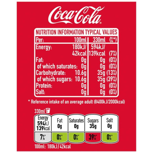 Coca Cola Coca-Cola Original Taste Cans, 24 x 330ml 1