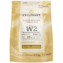 Callebaut W2NV 28% "Select" White Chocolate Easymelt Chips (Callets) (1 x 2.5 kg)